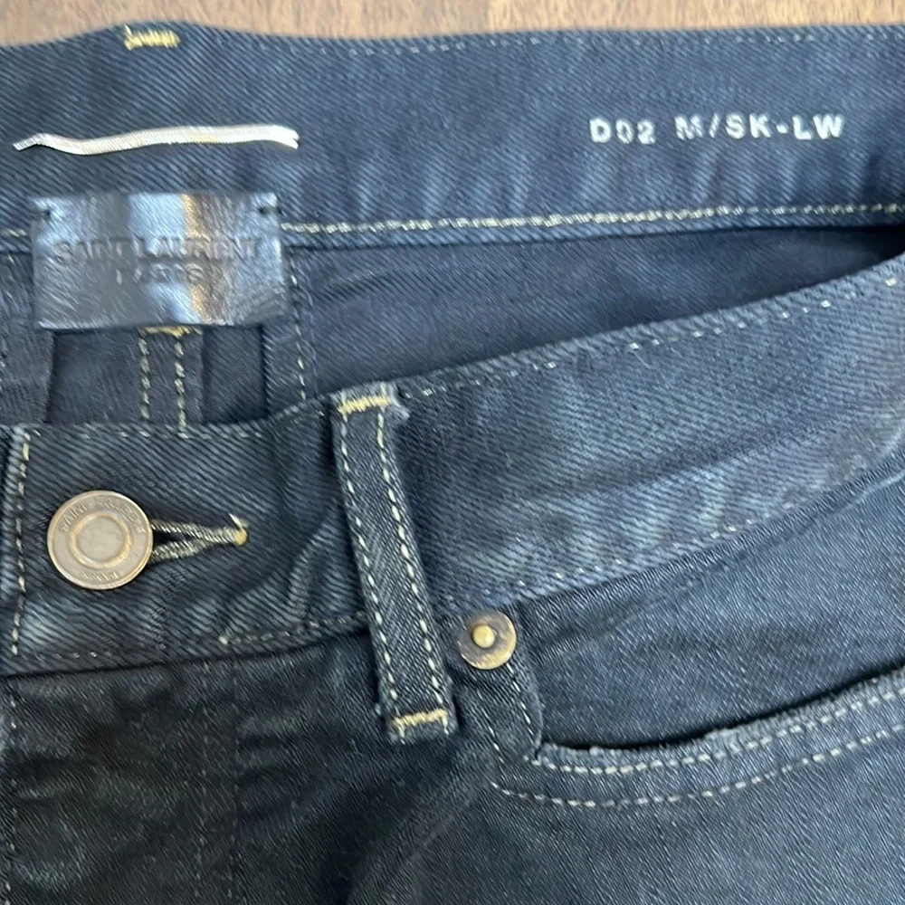 Distressed Saint Laurent denim